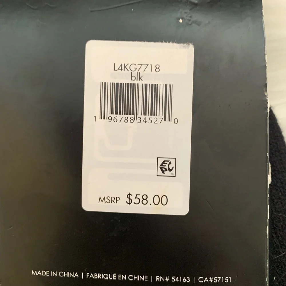 KARL LAGERFELD ladies black NWT 51% acrylic fingerless gloves in ONE SIZE